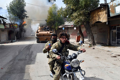 tropas turcas y sus aliados ocupan la ciudad siria de Afrin Las tropas turcas y sus aliados ocupan la ciudad siria de Afrin